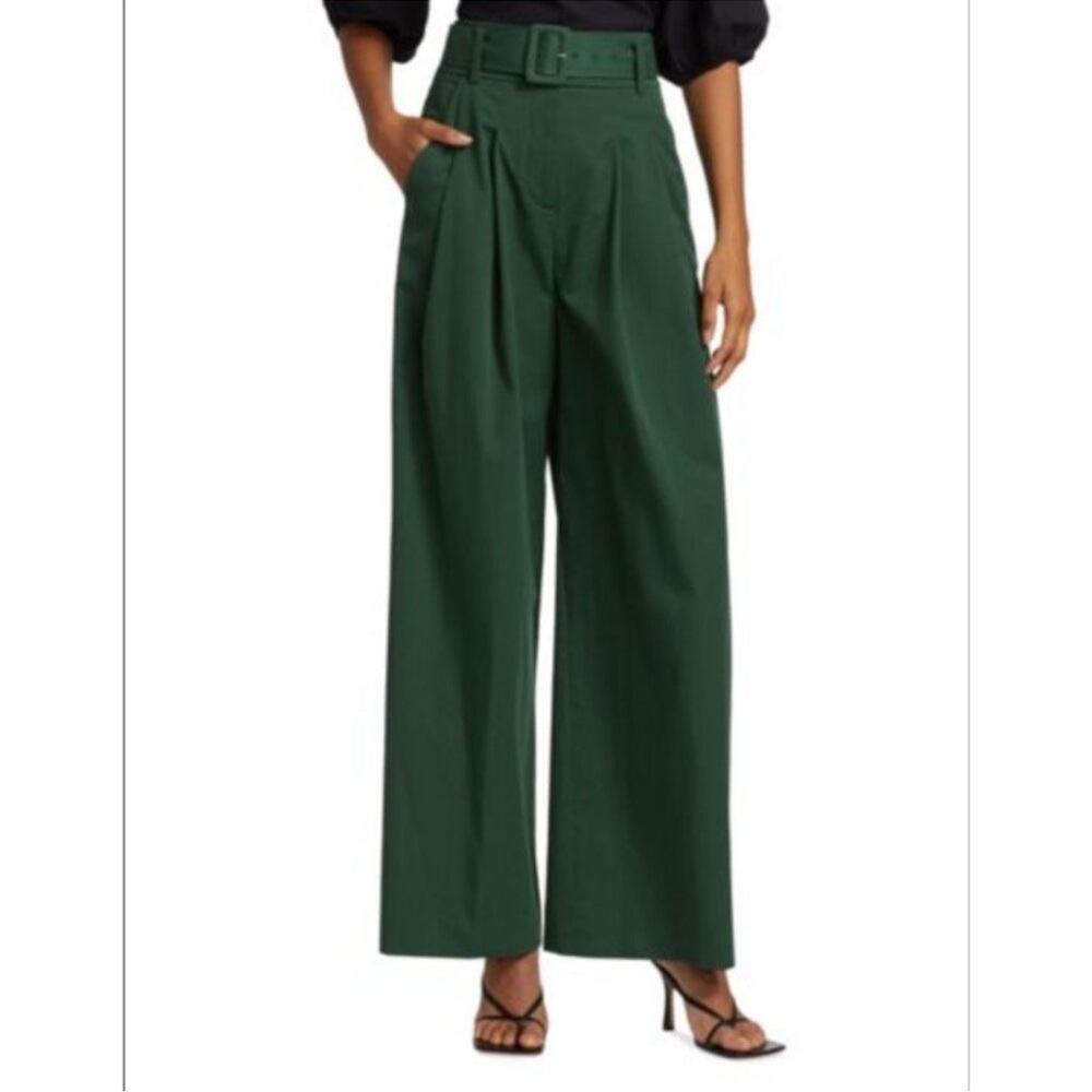 Veronica Beard Green Wide Leg Pants